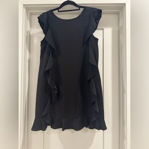 Black ruffle dress